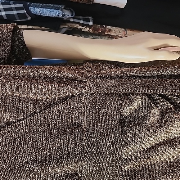 Alex Marie Elegant Gold Metallic Dress Holiday Size 16 - Picture 7 of 9